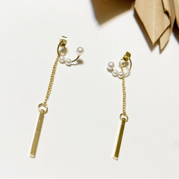 Dainty pearl earrings #931 - Picture 4 of 6